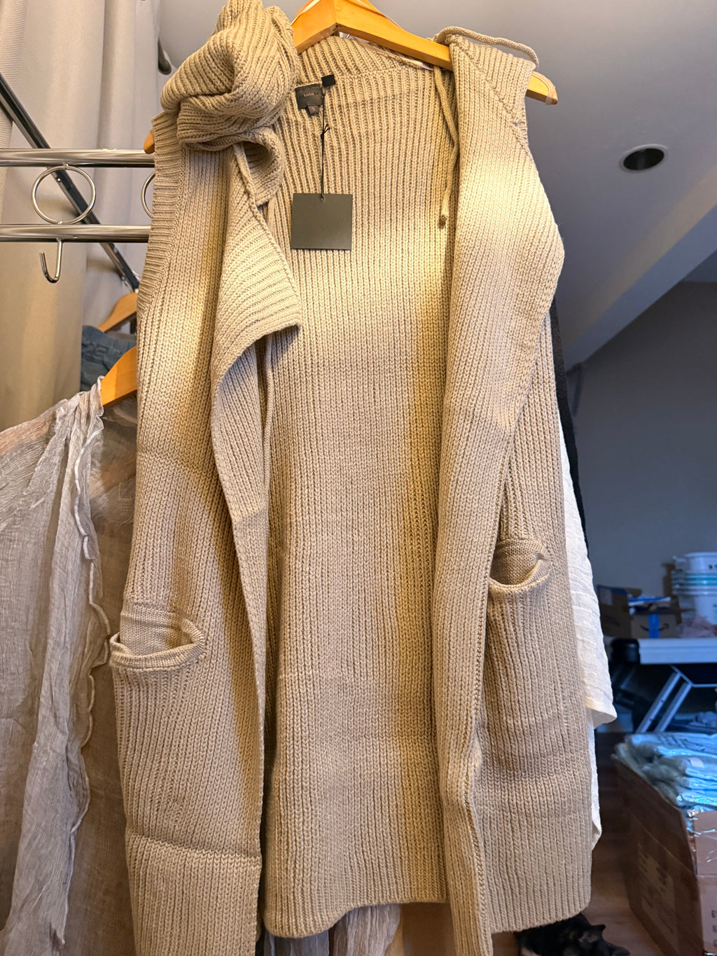 Sleeveless Cardigan Full Length